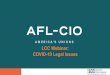 LCC Webinar: COVID-19 Legal Issues - Action Network...1. Coverage, generally. >All programs and activities operated by entities receiving federal financial assistance. >Like Title