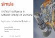 Artificial Intelligence in Software Testing: An Overview Artificial Intelligence in Software Testing: