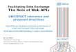 Facilitating Data Exchange The Role of Web APIs€¦ · Facilitating Data Exchange. The Role of Web APIs. UN/CEFACT relevance and proposed directions. How APIs are likely to contribute