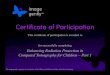 Certificate of Participationstatic.crowdwisdomhq.com › asrt › images › ImageGently › ... · This certiﬁ cate of participation is awarded to for successfully completing Enhancing