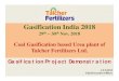 Gasification India 2018gasification2018.missionenergy.org/presentations/Talcher...Gasification India 2018 29th – 30th Nov. 2018 Coal Gasification based Urea plant of Talcher Fertilizers