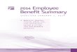 Employee Benefit Summary 2014 9-16-13 · 2014-04-29 · 2014 Employee Benefit Summary for Active Employees Montgomery County Public Schools (MCPS) provides a comprehensive benefit