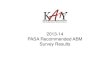 2013-14 PASA Recommended ABM Survey Results ABM/ABM_survey_results.pdf · 2013-14 . PASA Recommended ABM . Survey Results . ... Career and Technology Programs/Vocational Programs