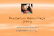 Postpartum Hemorrhage (PPH)...Postpartum Hemorrhage (PPH) Anita Kostecki M.D. September 23, 2011. Learning Goals for PPH Recognize risk factors and etiologies of PPH Outline active