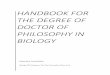 HANDBOOK FOR THE DEGREE OF DOCTOR OF PHILOSOPHY IN BIOLOGY › CUNY_GC › media › CUNY-Graduate-Center › ... · 2019-09-04 · HANDBOOK FOR THE DEGREE OF DOCTOR OF PHILOSOPHY