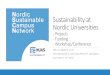 Sustainability at Nordic Universities...May 08, 2016  · Education Institutions, Meeri Karvinen, Project manager /NSCN/Aalto University 10.00 -10.20 BREAK & STRETCH x Mai n findings
