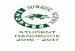 STUDENT HANDBOOK 2016 - 2017 · 2016-07-27 · STUDENT HANDBOOK 2016 - 2017 ... We are here to serve you and meet student needs. We solicit your help, your constructive criticism,