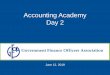 Accounting Academy Day 2 · x 5% = $200 10 . Four-step Process (cont.) 3. Select the higher amount as the threshold for ... Unaffected by fund balance policy •A fund balance policy