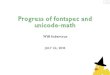 Progressoffontspecand unicode-math · \typespec[NumberCase=OldStyle, NumberSpacing=Monospaced]{Hoefler Text} or \typespec[Variant=5]{Zapfino} to select a very broad selection of fonts