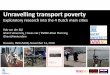 Unravelling transport poverty - Favas · Unravelling transport poverty . Definition for INCLUSION If a person (to a certain degree) is unable to participate in economic, social, cultural