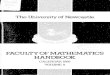 FACULTY MATHEMATICS HANDBOOK collections/pdf... · Volume 8-Faculty of Mathematics Handbook Volume 9- Faculty of Medicine Handbook Volume 10-Faculty of Science Handbook Also available