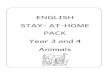 ENGLISH STAY- AT-HOME PACK Year 3 and 4 Animals...Listening Text Listening Game – Guess the pet Hi, I'm Conrad and I'm going to talk about pets today. Let's start with the first