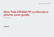 One Talk CP860 IP conference phone user guide › dam › support › pdf › one-talk › ...Resume a call. If there is only one call on hold, press the Resume soft key. If there