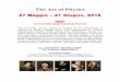 The Art of Physics - unipr.it · 2019-05-24 · The Art of Physics 27 Maggio – 21 Giugno, 2019 SMFI Università degli Studi di Parma This four-week course, offered in English by