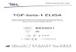 TGF-beta-1 ELISAnovamedline.com/files/ae76e43a-b781-4318-bba9-4507e0b2f556.pdf · Cells of the immune system mainly express TGF-β 1. The initially sequestered, inactive LTGF-β 