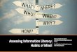 Assessing Information Literacy Habits of Mind · Understanding how students express the habits of mind that are central to information l對iteracy are no exception. We are grateful