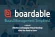 WEBINAR: Effective and Engaging Virtual ... - Boardable · Effective and Engaging Virtual Board Meetings • Introduce webinar guest Kim Donahue, nonprofit veteran and governance