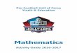 Pro Football Hall of Fame Youth & Education · Stats with Marvin Harrison RID MA 37-38 NFL Wide Receiver Math RID MA 39-40 NFL Scoring System OAT MA 41-42 Miscellaneous Math Activities