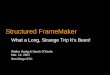 Structured FrameMaker - Scriptorium · 2017-01-27 · Structured FrameMaker What a Long, Strange Trip It’s Been! Walter Hanig & Sarah O’Keefe Mar. 14, 2007 San Diego STC