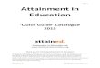 Attainment in Education in Education Quic… · ‘Quick Guide’ Catalogue 2015 Attainment in Education Ltd Thank you for choosing Attainment in Education! We provide high quality