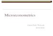 Microeconometrics - Uniwersytet Warszawskicoin.wne.uw.edu.pl/adzik/class01.pdf · Microeconometrics Topic Date OLS, introduction to STATA Initial data analysis OLS test Panel Data