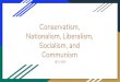 Socialism, and Communism Nationalism, Liberalism,bfhswright.weebly.com/.../1/0/8/...liberalism_socialism_and_communi… · classes (Junkers) followed Metternich’s lead in repressing
