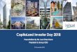 CapitaLand Investor Day 2018 · 11/27/2018  · CapitaLand Investor Day 2018 Presentation By Mr. Lee Chee Koon President & Group CEO ... competition from other companies and venues