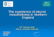 The experience of pleural mesothelioma in Northern England · (Frank 1995. The wounded storyteller: body, illness and ethics. University of Chicago Press.) ØThe ‘coping narrative’