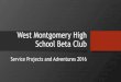 West Montgomery High School Beta Club · National Beta Club Convention New Orleans, LA June 27 –30, 2016. National Beta Club Convention ... West Montgomery High School Beta Club