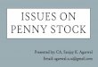 Issues on penny stock - Voice of CAvoiceofca.in/siteadmin/document/IssuesinPennyStock_18-05-18.pdf · companies listed on the BSE namely M/s Pearl Electronics ltd, Shree Shaleen Textiles