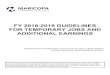 FY 2018-2019 GUIDELINES FOR TEMPORARY JOBS AND …...MARICOPA COUNTY COMMUNITY COLLEGES DISTRICT FY 2018-2019 GUIDELINES FOR TEMPORARY JOBS AND ADDITIONAL EARNINGS . Bold = FY 18-19
