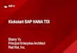 Kickstart SAP HANA TDI - Red Hat Partner€¦ · Kickstart SAP HANA TDI Sherry Yu Principal Enterprise Architect Red Hat, Inc. 2 Appliance · Dedicated, certified hardware configuration