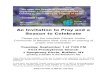 An Invitation to Pray and a Season to Celebrate · An Invitation to Pray and a Season to Celebrate Please join the Interfaith Climate Justice Community of Western New York in an evening