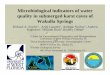 microbiol indicators of wq wakulla rsnyderaquaticcommons.org/760/1/microbiol_indicators_of... · Microbiological indicators of water quality in submerged karst caves of Wakulla Springs
