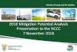 2018 Mitigation Potential Analysis Presentation to the NCCC 7 … · 2018-11-12 · Note: Values not final. Abatement potential per sector Emissions Abatement Potential kt CO2eq Year