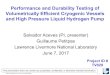 Performance and Durability Testing of Volumetrically ...This presentation does not contain any proprietary, confidential, or otherwise restricted information. DOE AMR meeting June