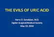 THE EVILS OF URIC ACID - Ogden Surgical › wp-content › uploads › presentations › 20… · ASYMPTOMATIC HYPERURICEMIA • No universally accepted definition, ranges from levels