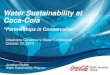 Water Sustainability at Coca-Cola · The Coca-Cola Company in Context. Slide WELL-BEING WOMEN WATER Responsible Marketing Community Foundations Human & Workplace Rights Packaging