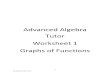 Advanced Algebra Tutor Worksheet 1 Graphs of Functions · 2019-01-23 · Advanced Algebra Tutor - Worksheet 1 – Graphs of Functions 1. Use a table of values from 𝑥=−3 to 𝑥=3