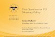 Five Questions on U.S. Monetary Policy/media/files/pdfs/... · 11/4/2015  · The unemployment rate has fallen faster than the FOMC expected. The unemployment rate, at 5.1 percent