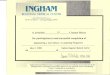 Nursing Informatics Portfolio · INGHAM REGIONAL MEDICAL A McLAREN HEALTH 401 W. Greenlawn * Lansing, Michigan, 48910 Contact Hours is awarded 1.0 for participation in and successful