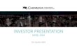 Investor Presentation - Q3 2019...INVESTOR PRESENTATION NYSE: CIM 3rd Quarter 2019 . Information is unaudited, estimated and subject to change. 1 DISCLAIMER This presentation includes