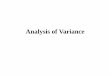Analysis of Variance€¦ · • Analysis of variance compares two or more populations of interval data. • Specifically, we are interested in determining whether differences exist