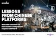 LESSONS FROM CHINESE PLATFORMS - Accenture · reopened after the extended Spring Festival holiday. 6 . While offerings at this point are largely rudimentary, with most providing simple