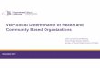 VBP Social Determinants of Health and Community Based ... · standard, to implement at least one social determinant of health intervention. Provider/provider networks in VBP Level