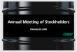 Annual Meeting of Stockholders › 941501578 › files › doc... · actual results to differ materially from those expressed or implied. Please see the disclosure regarding forward-looking