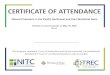 CERTIFICATE OF ATTENDANCE · CERTIFICATE OF ATTENDANCE Natural Pozzolans in the Pacific Northwest and their Beneficial Uses Viewed via live broadcast on May 19, 2020 Name: Created