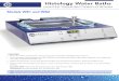 Histology Water Baths - Cancer Diagnostics€¦ · Histology Water Baths LIGHTED TISSUE SECTION FLOTATION Models WB1 and WB2 FEATURES: Eliminate wrinkles and distortion during preparation