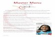 Master Menu - Association for Child Developmentacdkids.org/pdf/Master Menu - Homes - Revised FY 2018.pdfMaster Menu Breakfast Grits Code Meal Components 145 Grits Apples Milk 146 Grits