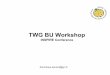 TWG BU Workshop › events › conferences › ... · management Definition of urban areas Urbanism planning and monitoring Pollutions (air, noise, sol) Quality of habitat Sustainable